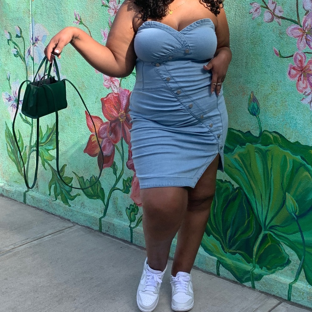 Alyssa Strapless Denim Dress
